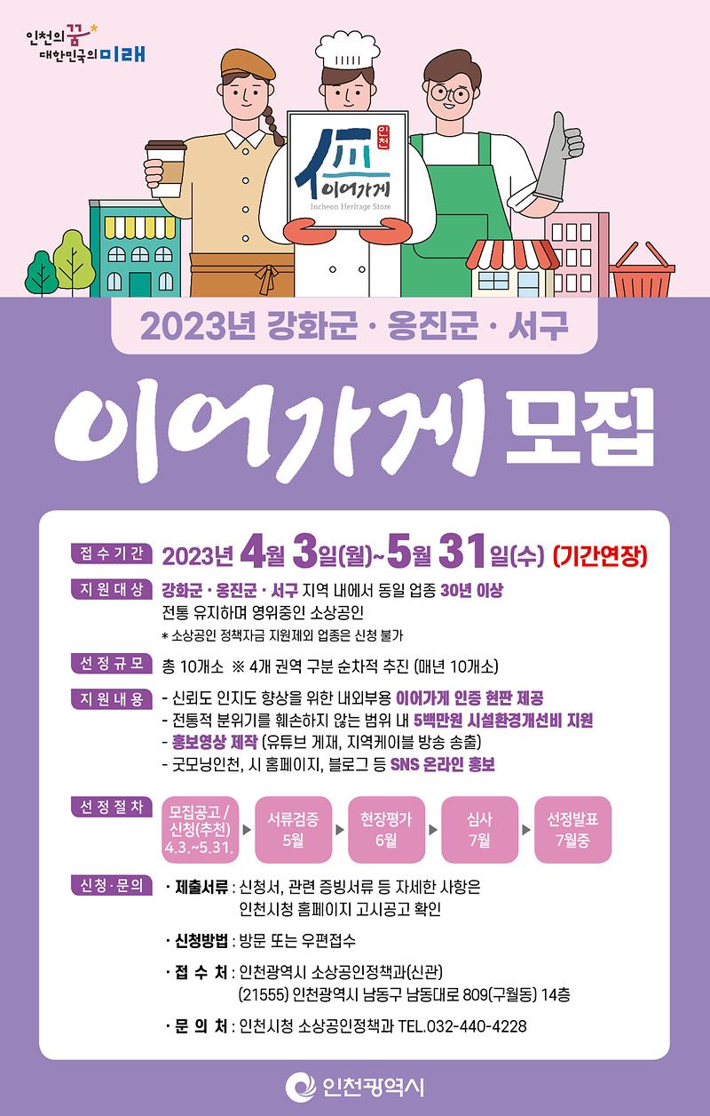 2023년_인천광역시_이어가게_모집_포스터[기간연장].jpg 이미지